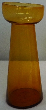 tall amber hyacinth vase