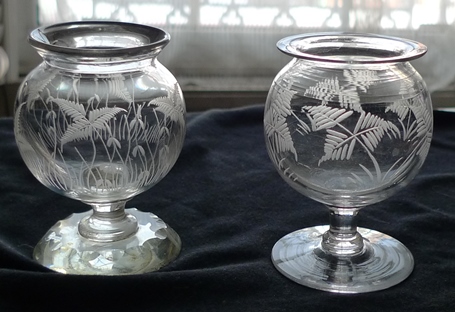fern-engraved leech pots